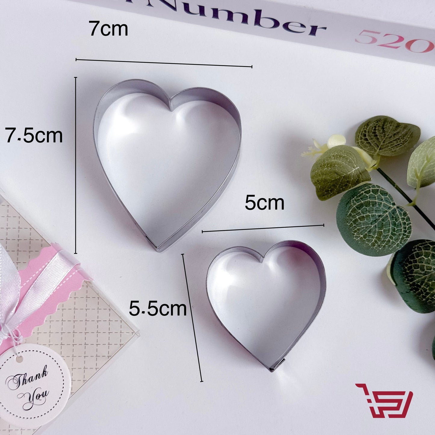 سيت قوالب كيك صغيرة قلوب