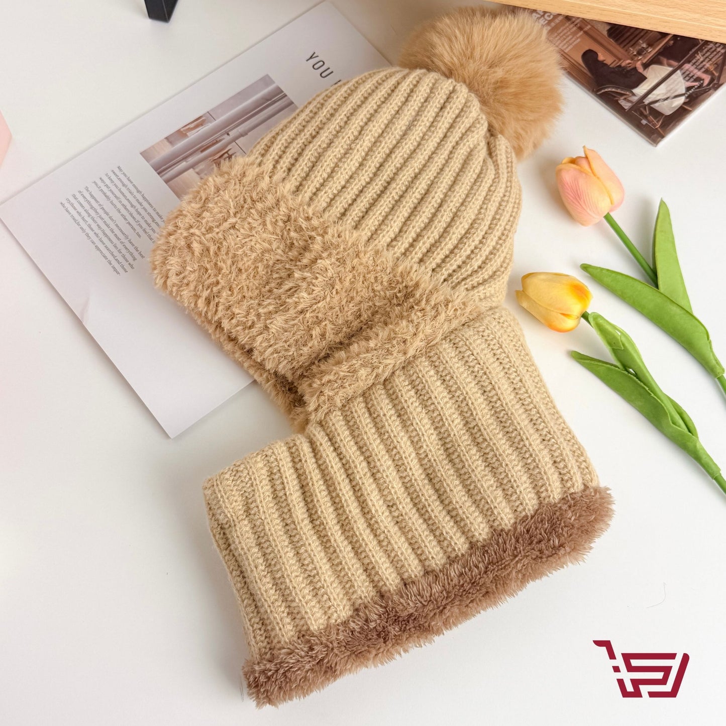 قبعة صوف تغطي الراس والعنق