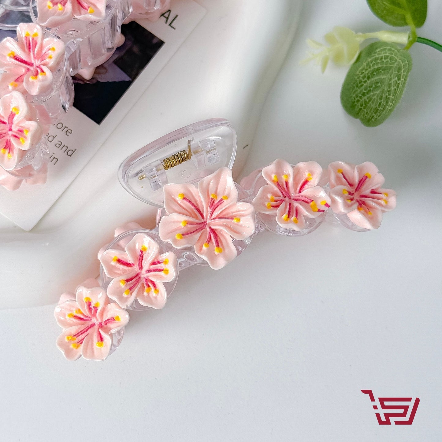 مشبك شعر زهرة الكرز