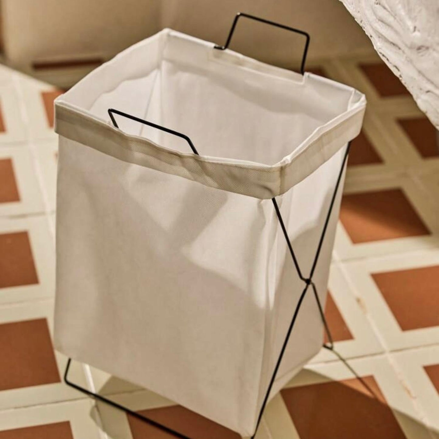 سلة ملابس قماش قابلة للطي