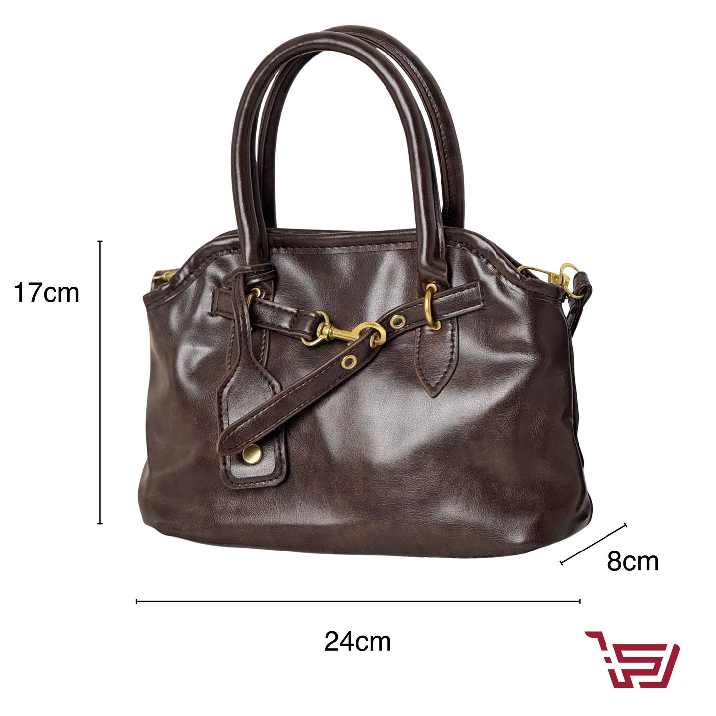 حقيبة يد جلد صغيرة