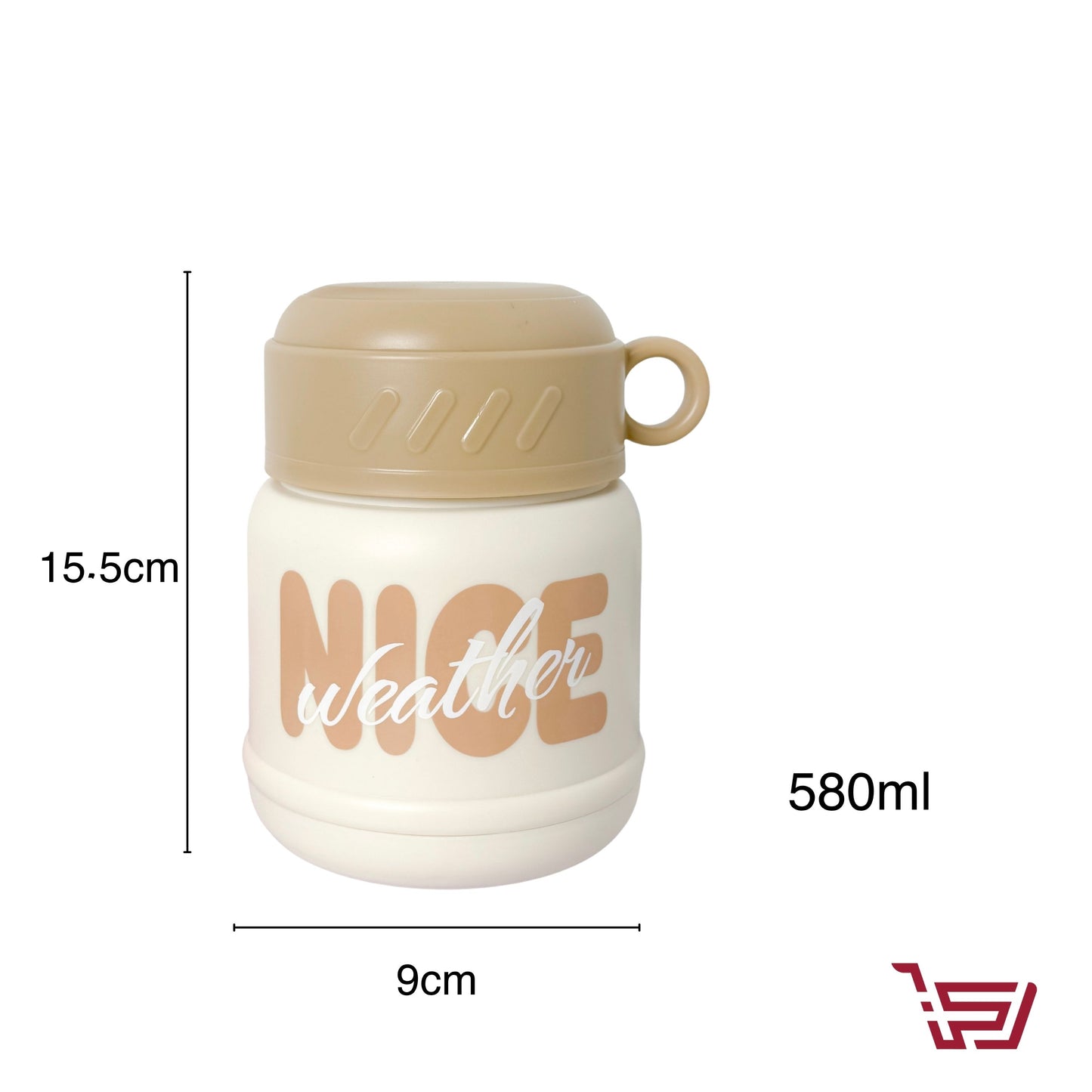 حافظة طعام حرارية ستانلس ستيل بشكل كوب