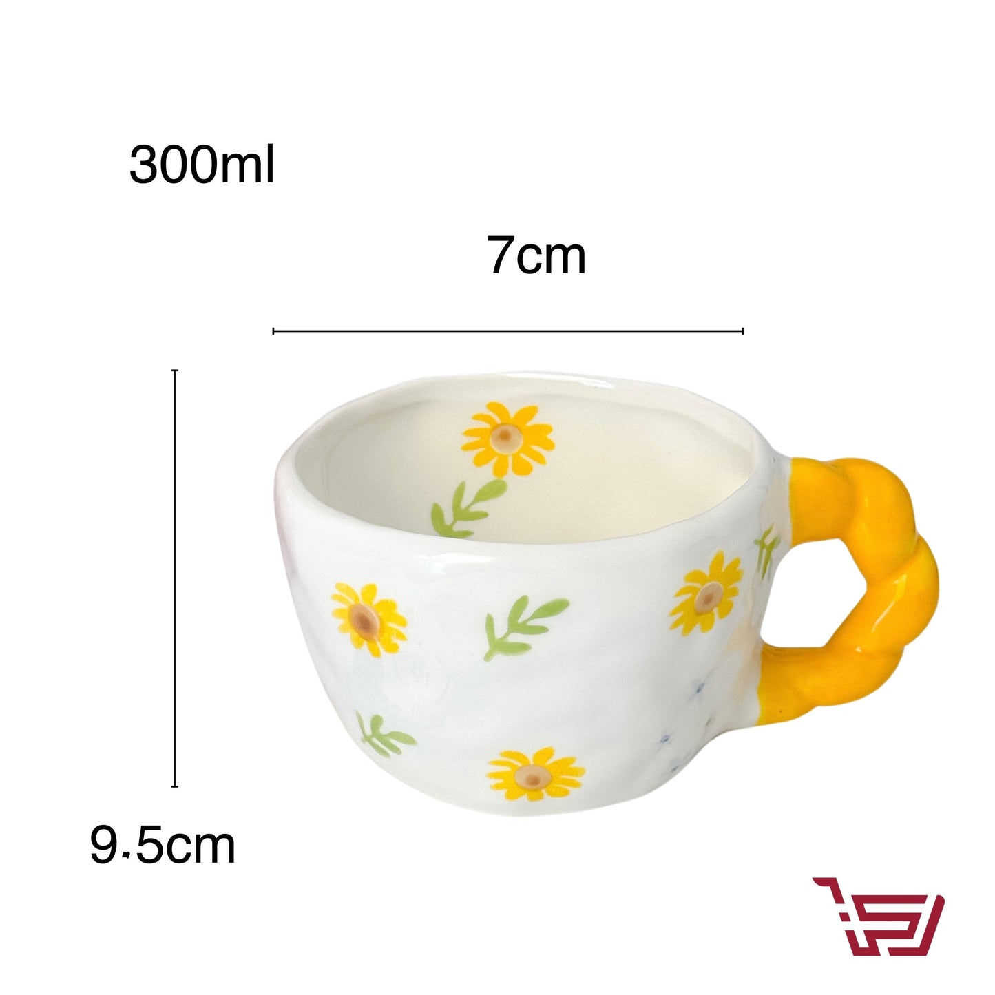 كوب سيراميك ورد