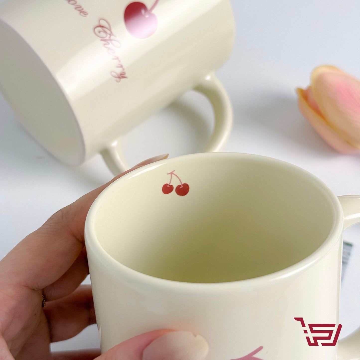 كوب سيراميك الكرز