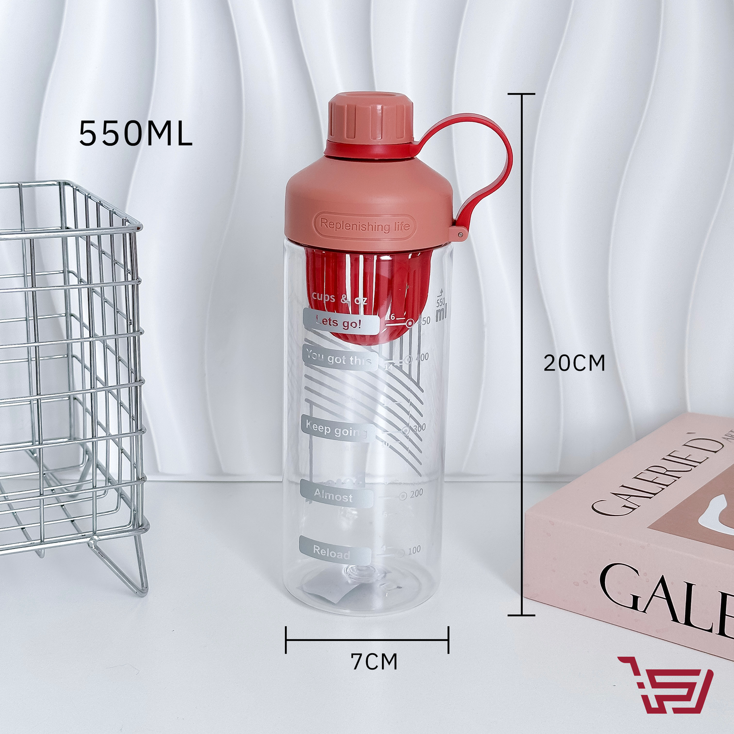 مطارة ماء مع مصفاة ديتوكس