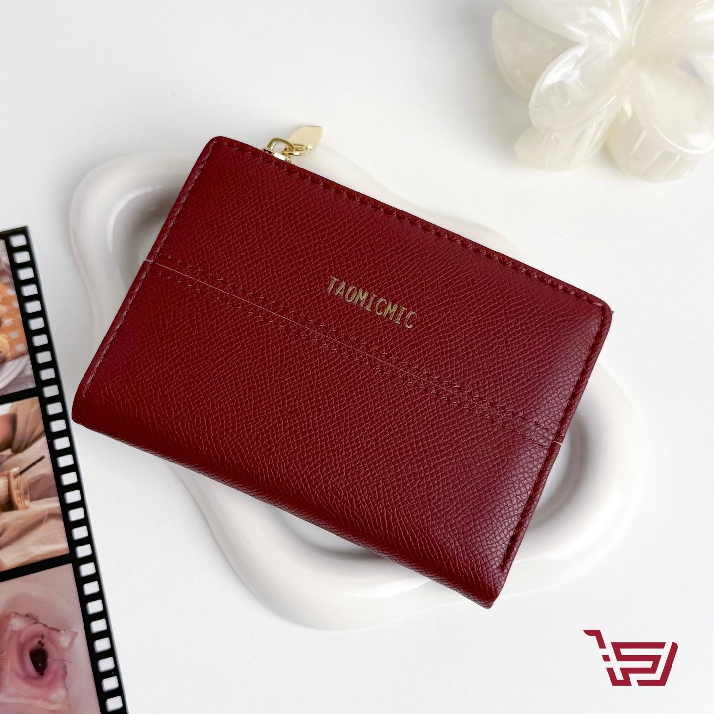 محفظة نقود وبطاقات نسائية جلد