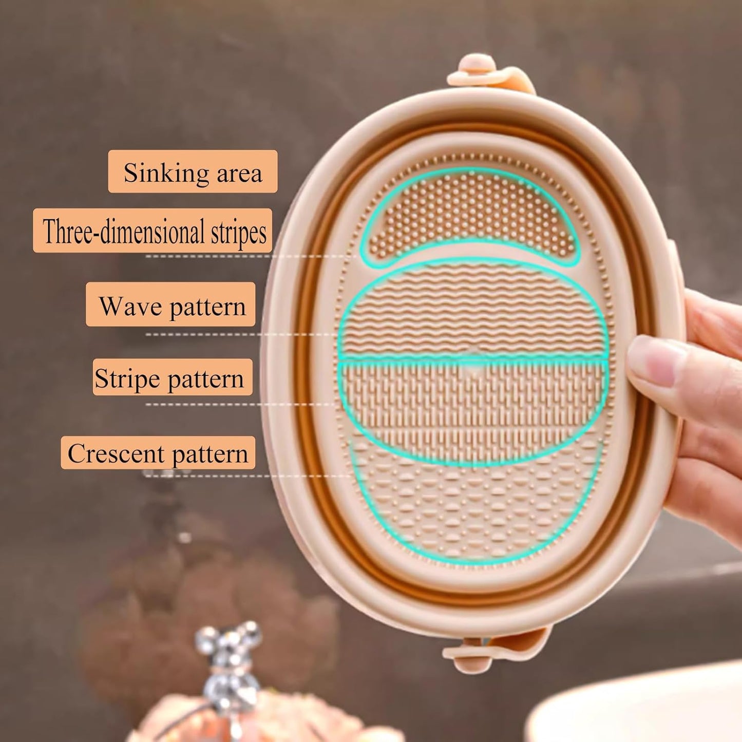 وعاء غسيل فرش المكياج