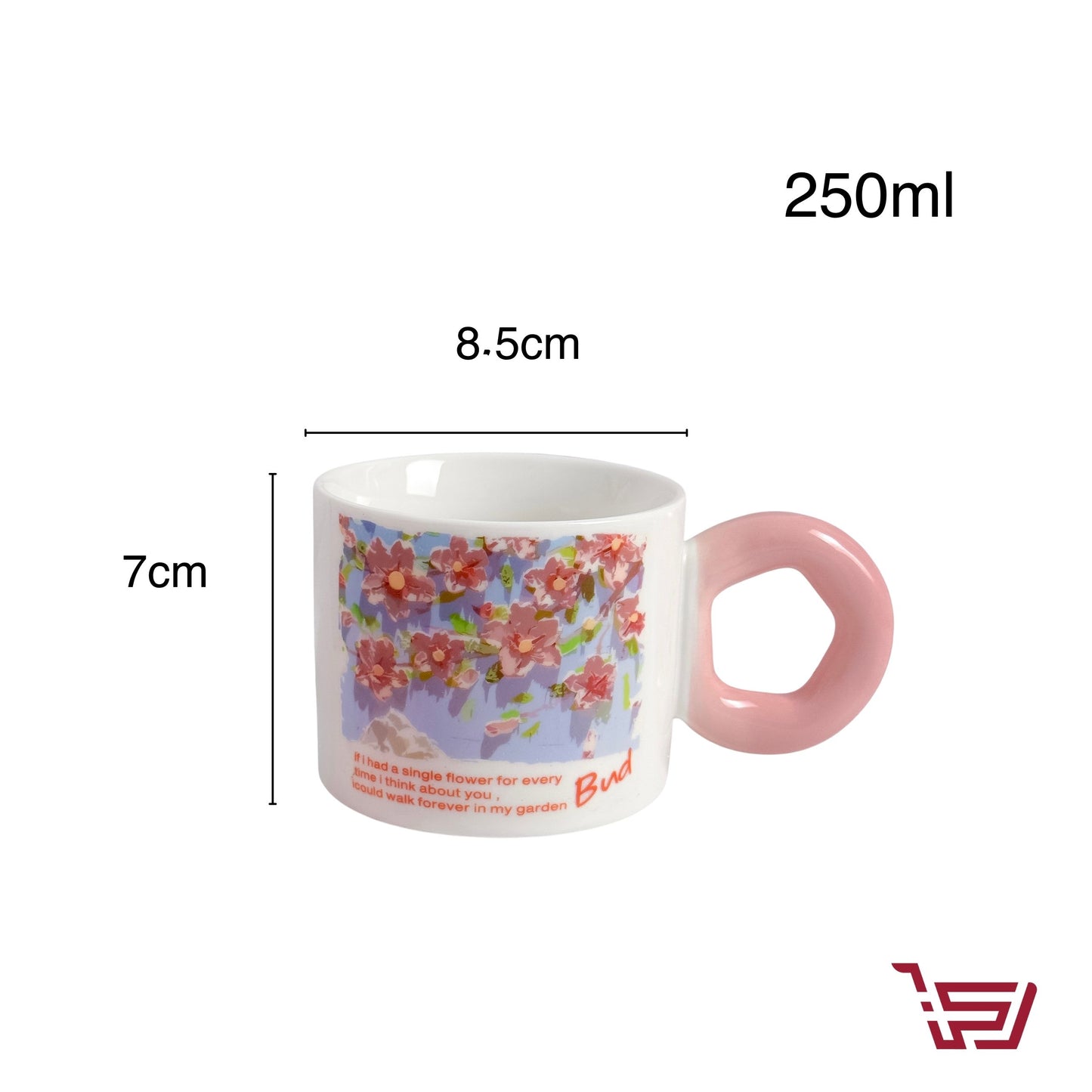 كوب سيراميك حديقة الورد