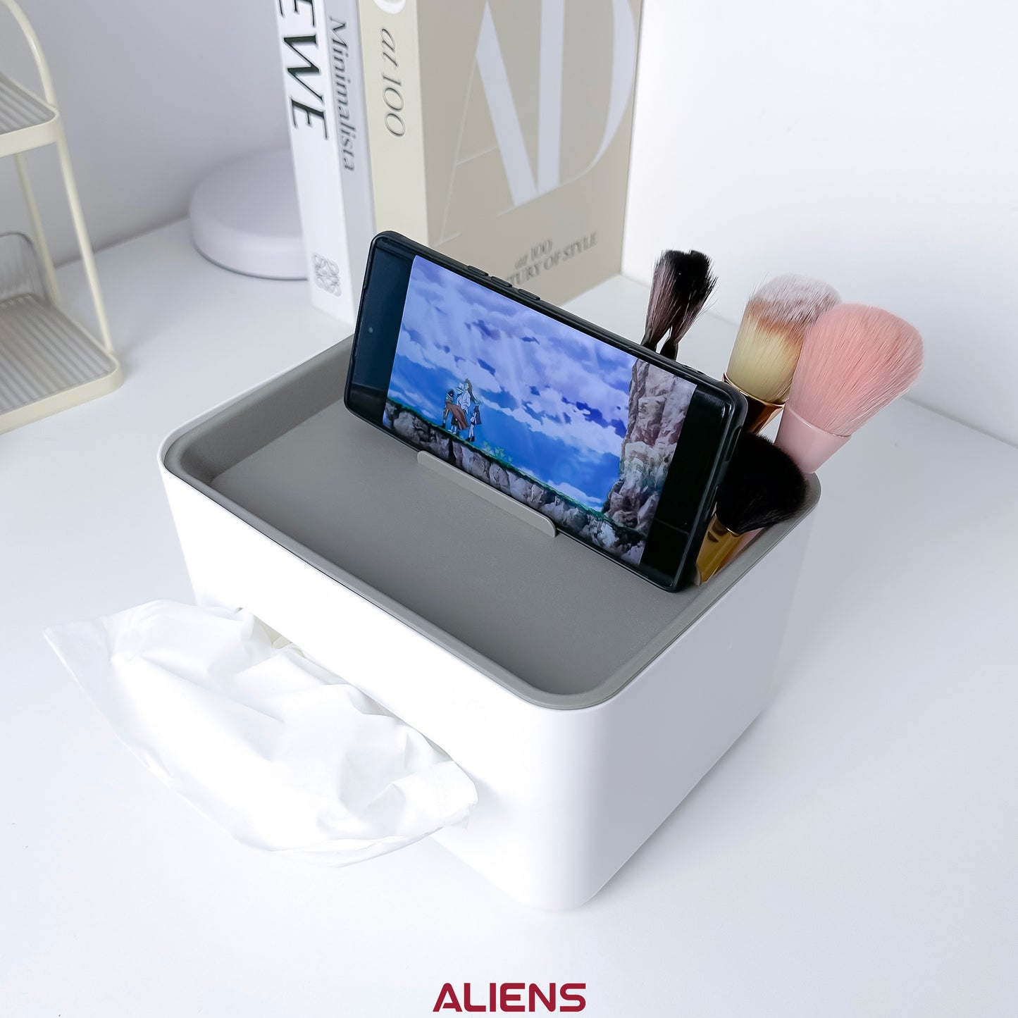 منظم مكتبي و حافظة مناديل