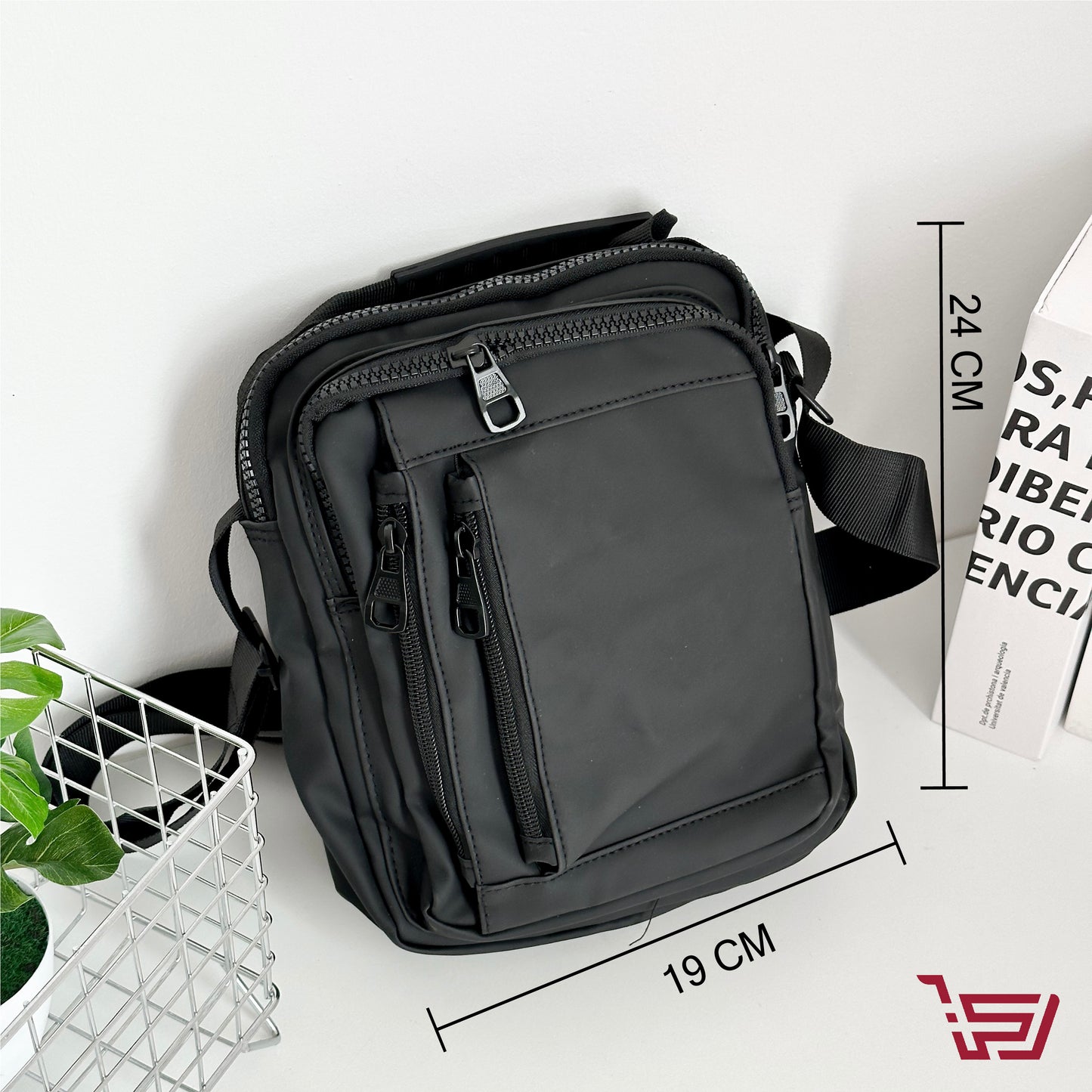 حقيبة كتف رجالية اسود