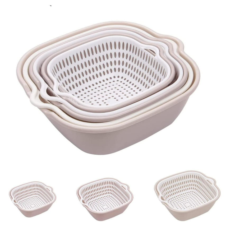 سيت سلال تصفية بلاستك