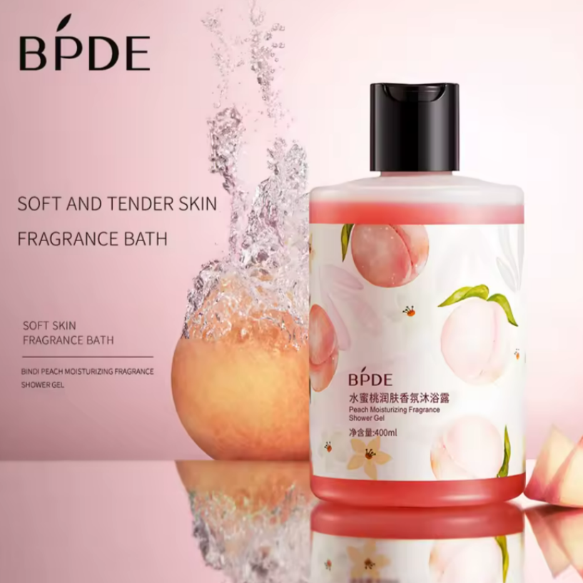 جل استحمام الخوخ