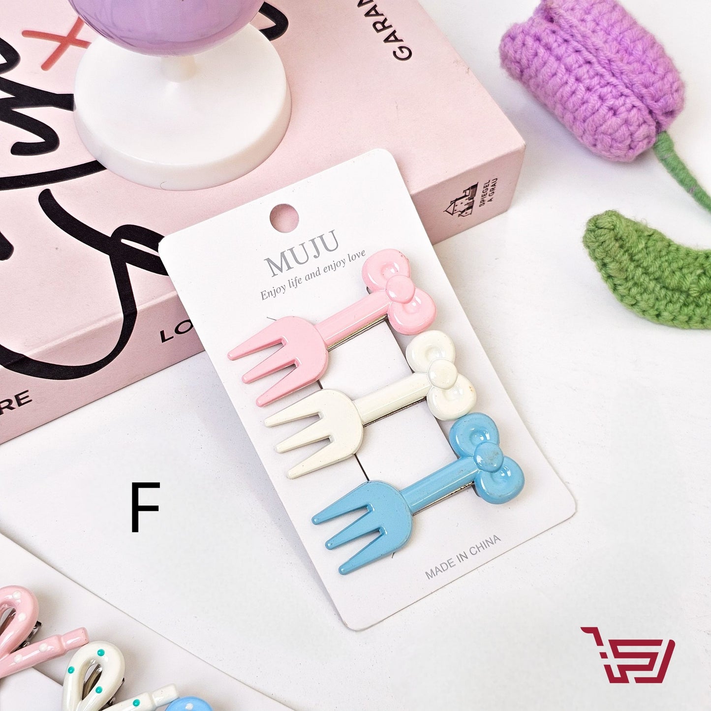 سيت قراصات شعر  بألوان باستل