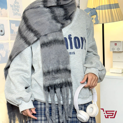 وشاح صوف كاروهات كبير