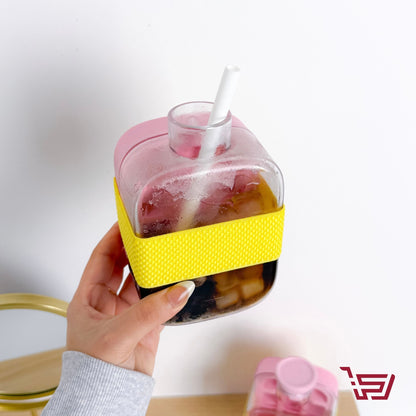 قالب ثلج مغلق مع قصبة بلاستك