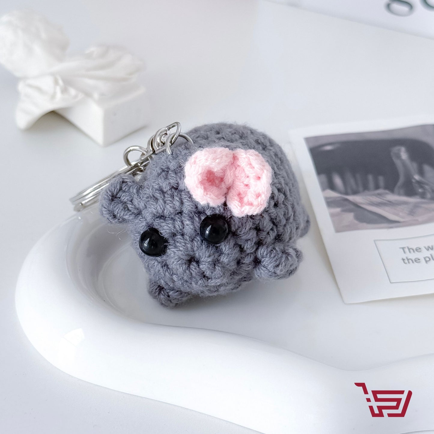 ميدالية الفأرة حياكة  I'm just a girl