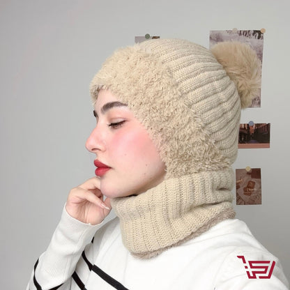 قبعة صوف تغطي الراس والعنق