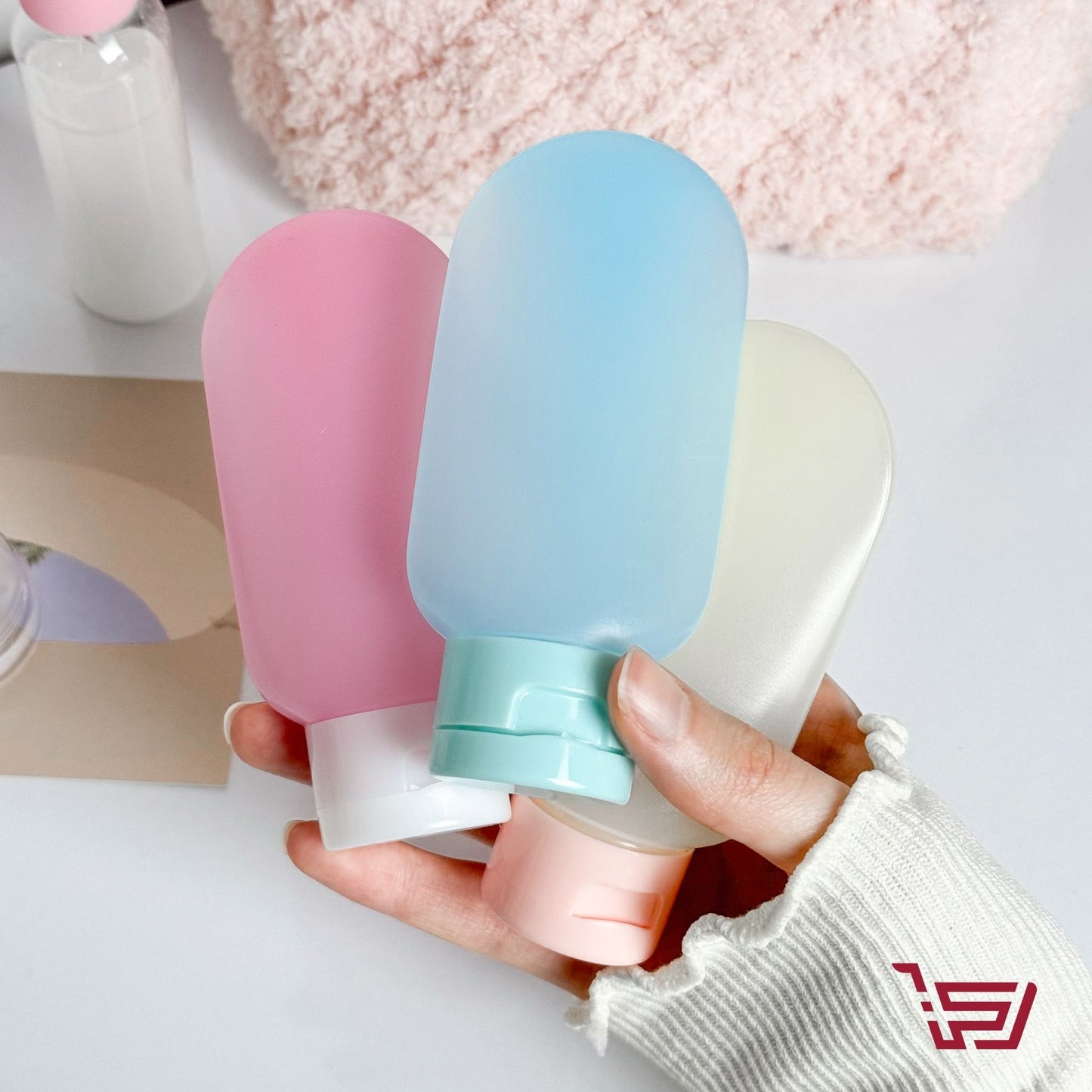 سيت علب بأحجام مختلفة لأعادة التعبئة بلاستك