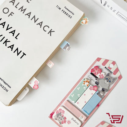 اوراق ملاحظات لاصقة وفواصل كتب تصميم حيوانات