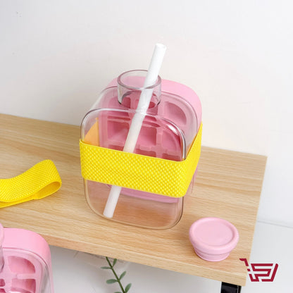 قالب ثلج مغلق مع قصبة بلاستك