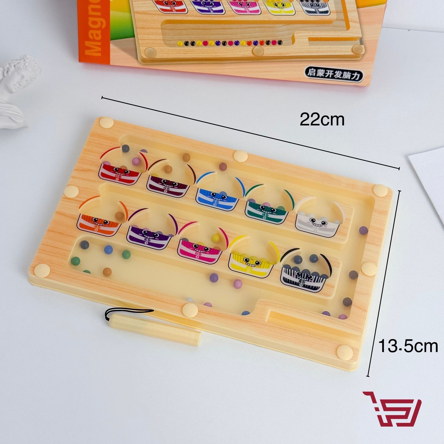 لعبة متاهة الالوان مع قلم مغناطيسي