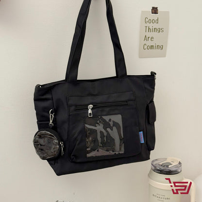 حقيبة كتف بجيوب متعددة مع محفظة