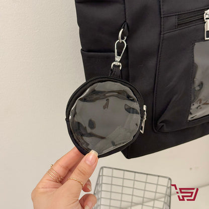 حقيبة كتف بجيوب متعددة مع محفظة