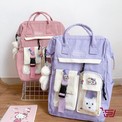 حقيبة ظهر مع مدالية الدب