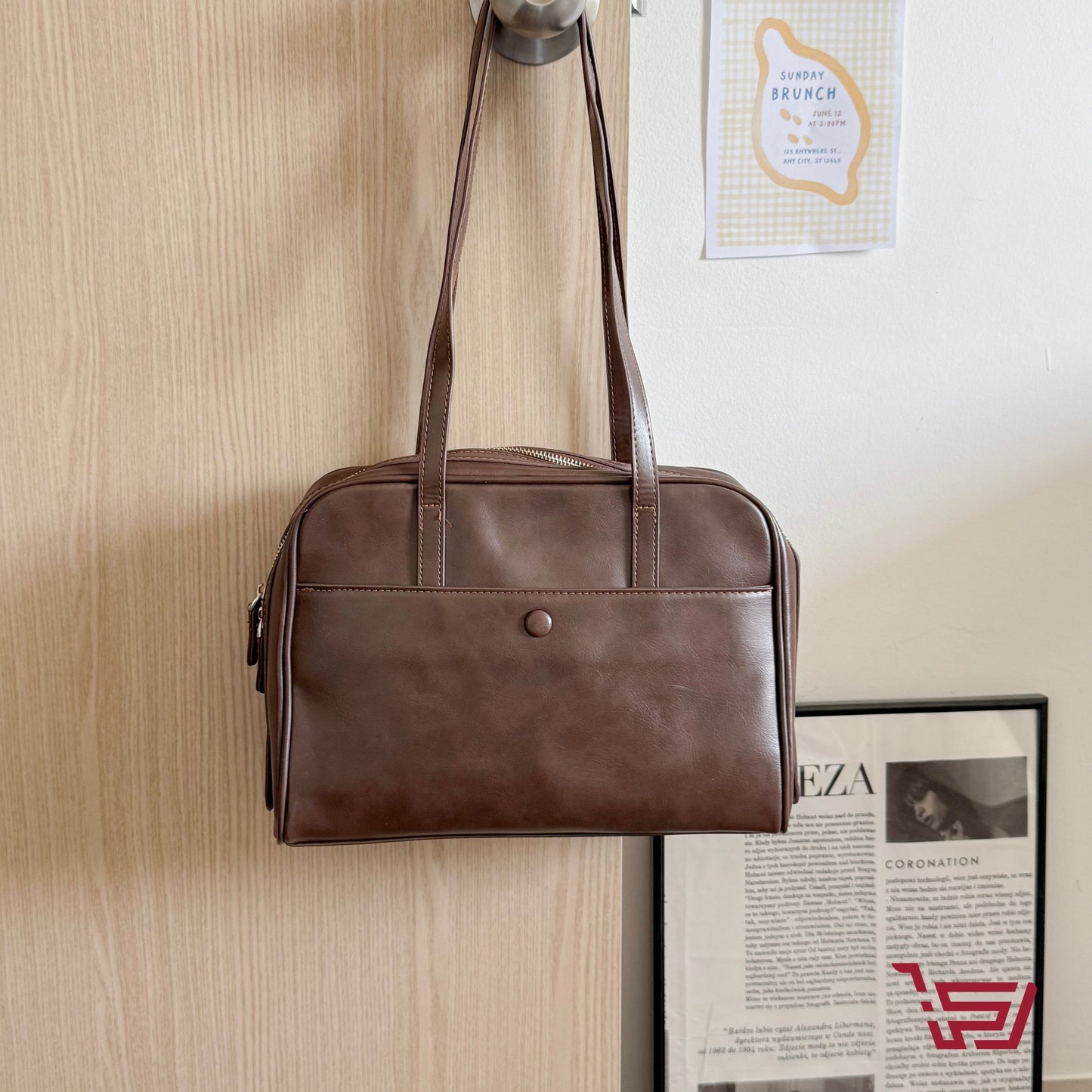 حقيبة كتف جلد