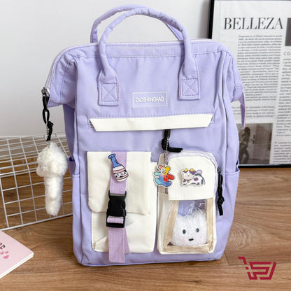 حقيبة ظهر مع مدالية الدب