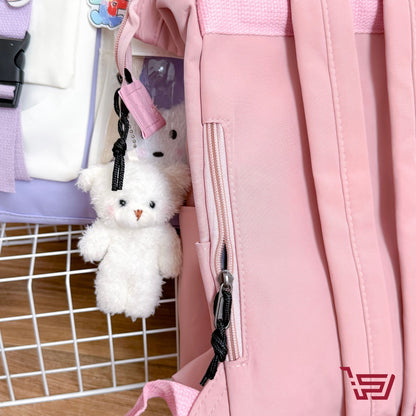 حقيبة ظهر مع مدالية الدب