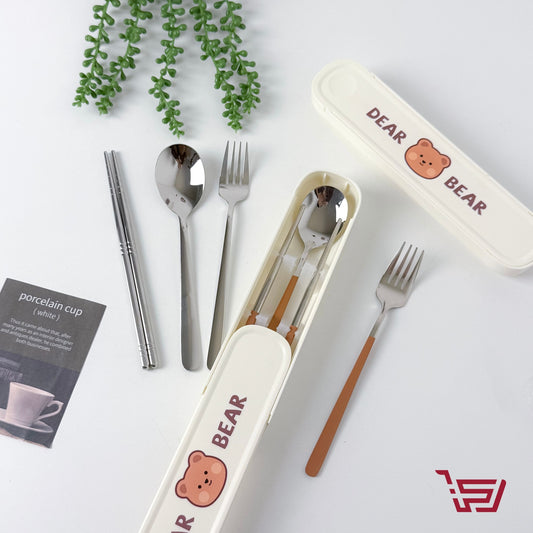 سيت ادوات طعام ستيل الدب