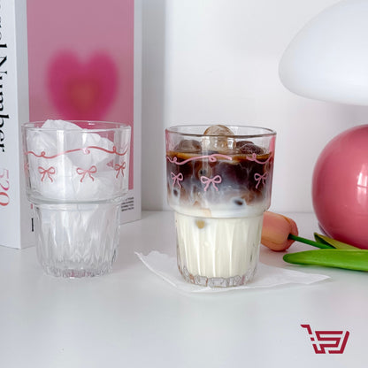 كوب زجاج فيونكة