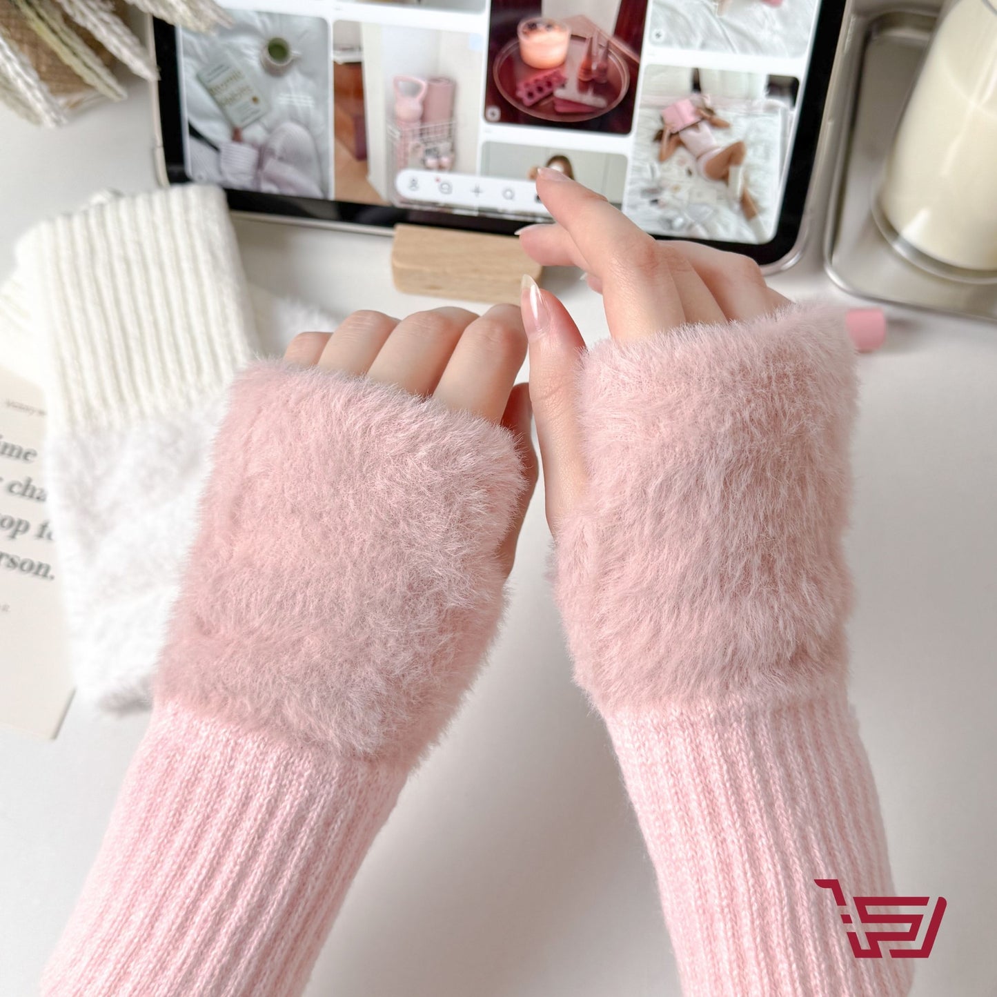 كفوف صوف بدون اصابع ناعمة