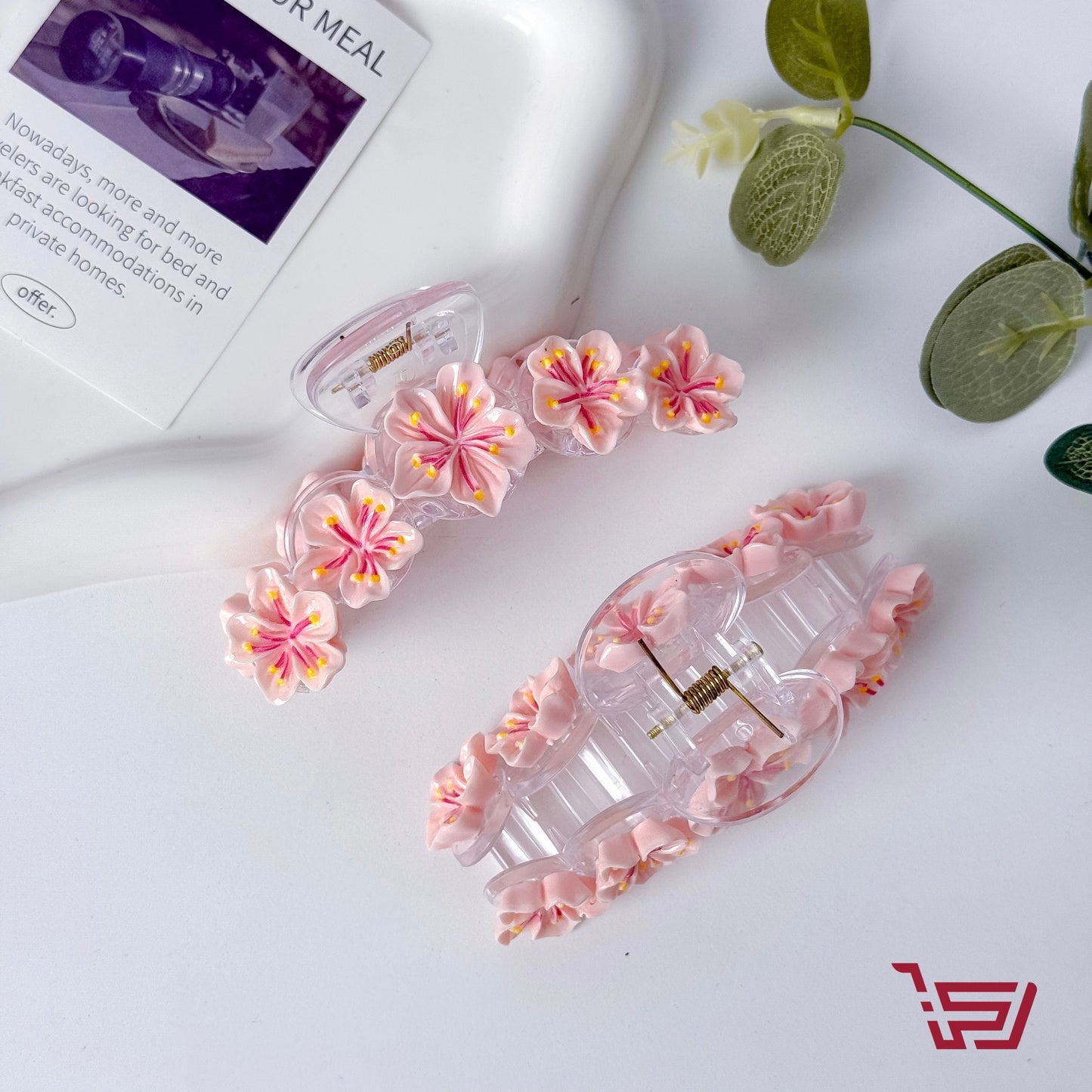 مشبك شعر زهرة الكرز