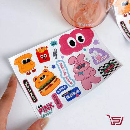 مطارة بلاستك مع ستكرات