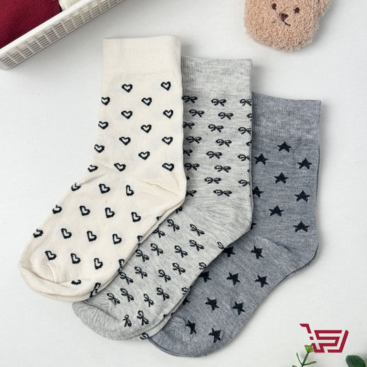 جواريب قطنية بطبعات مختلفة