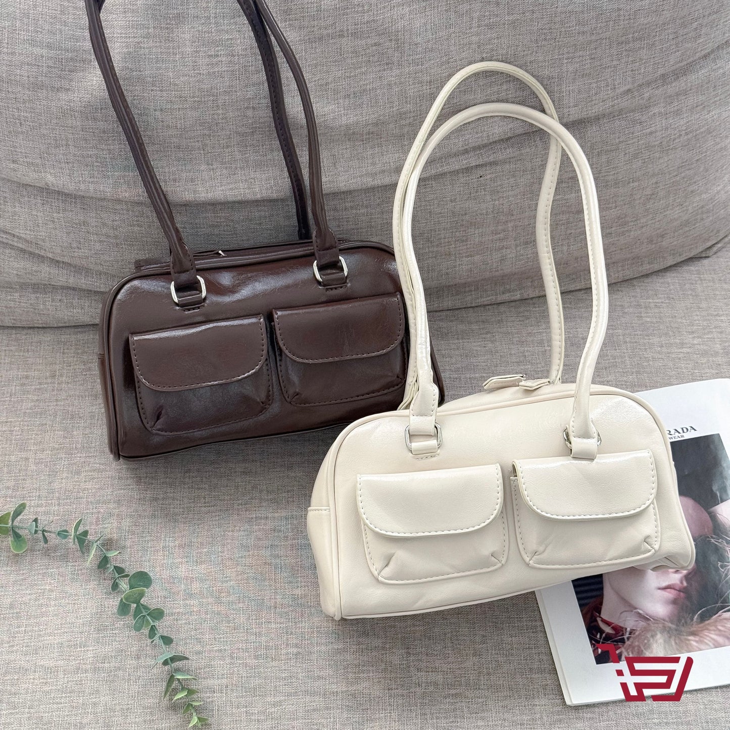 حقيبة كتف جلد