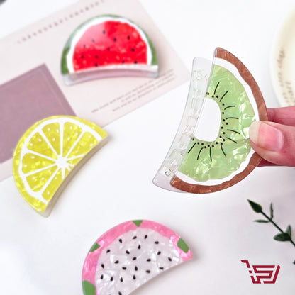 قراصات شعر بأشكال الفاكهة المختلفة