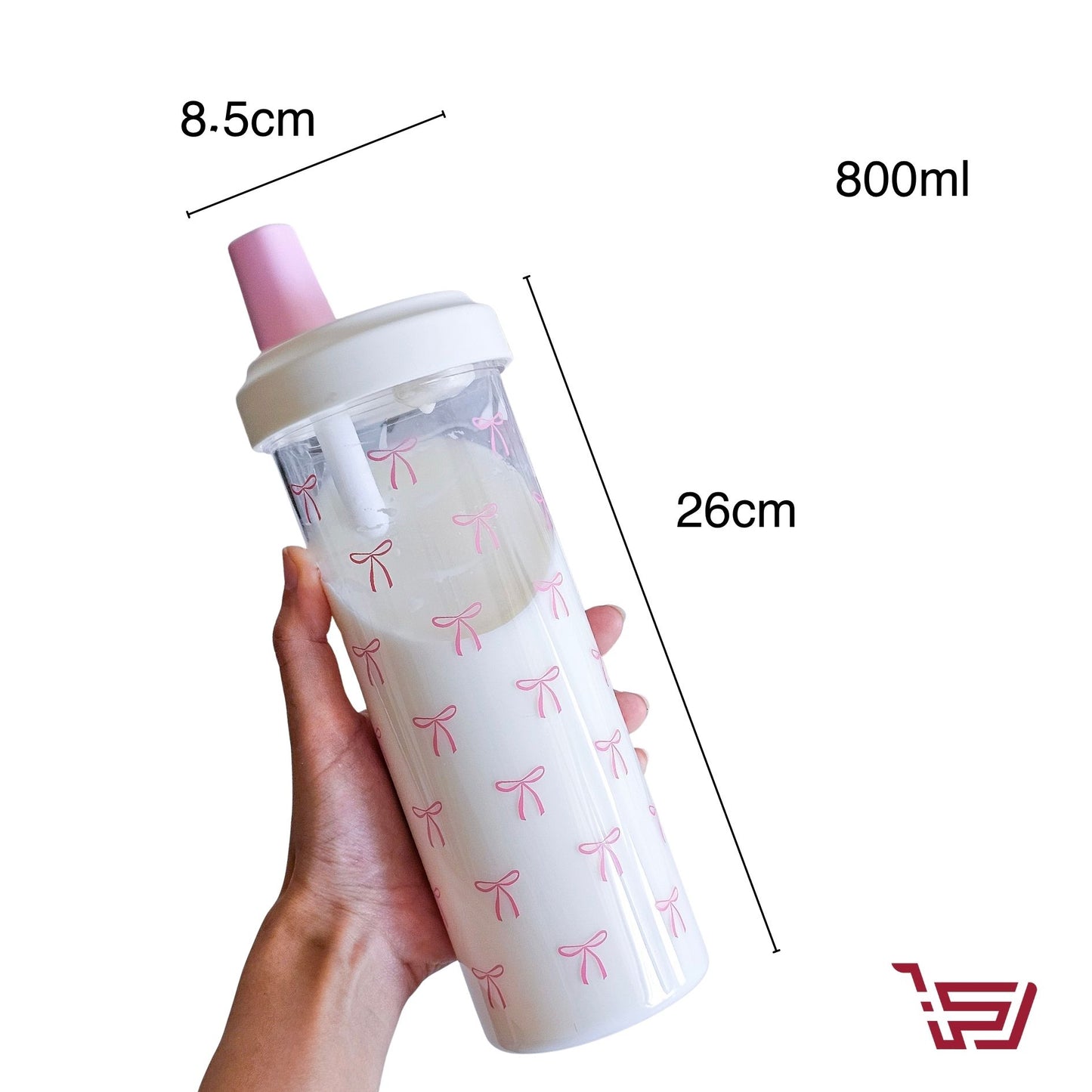 مطارة بلاستك فيونكة مع قصبة وسدادة