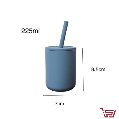 كوب سيليكون مع قصبة للاطفال