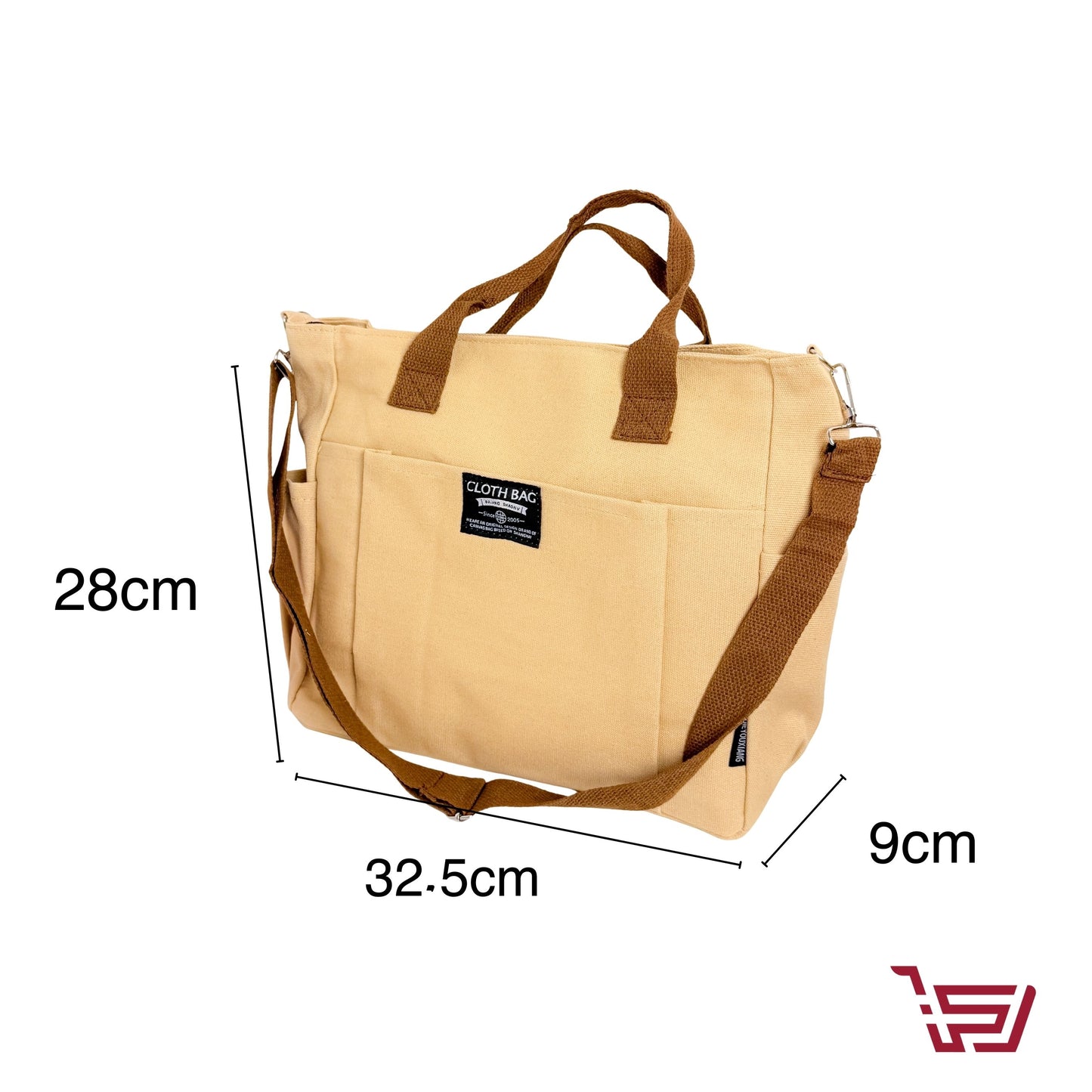 توت باك قماش بجيوب متعددة