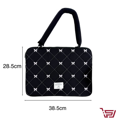 حقيبة ايباد وحاسبة مبطنة بطبعات الفيونكة