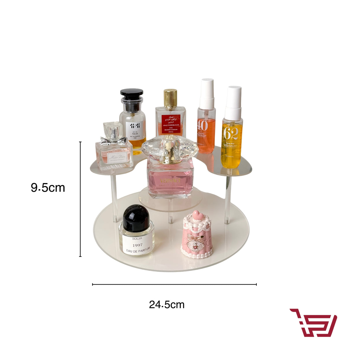 منظمات عرض عطور اكريلك شفافة