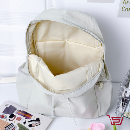 حقيبة ظهر قماش مطري بربطة الفيونكة