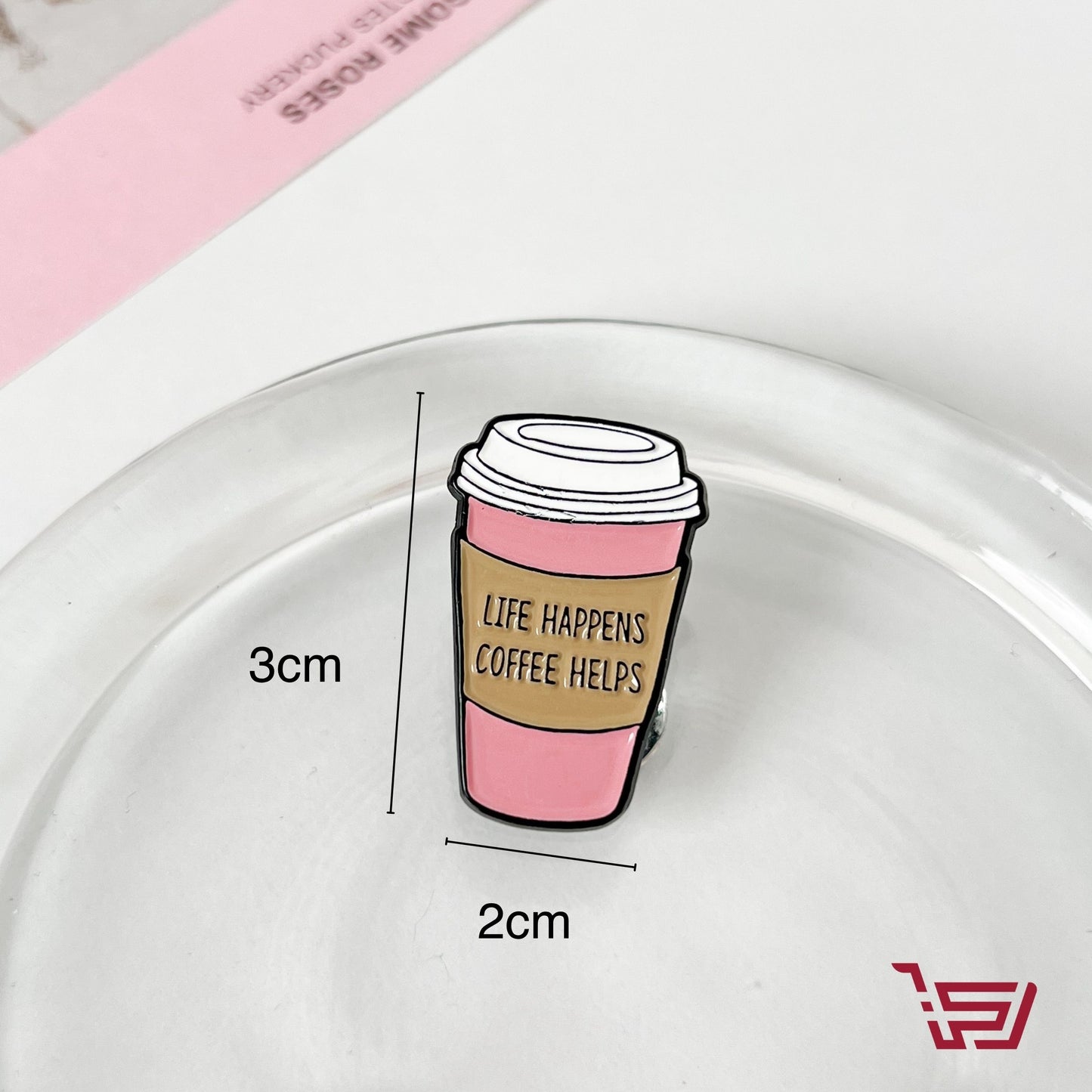 بروش life happens coffee helps