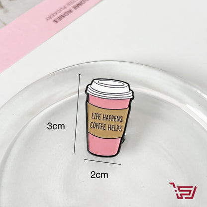 بروش life happens coffee helps