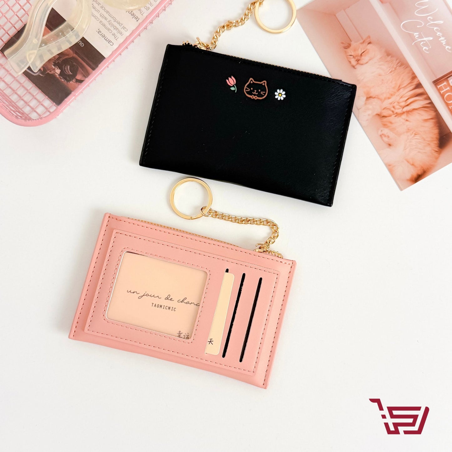 محفظة نقود وبطاقات القطط