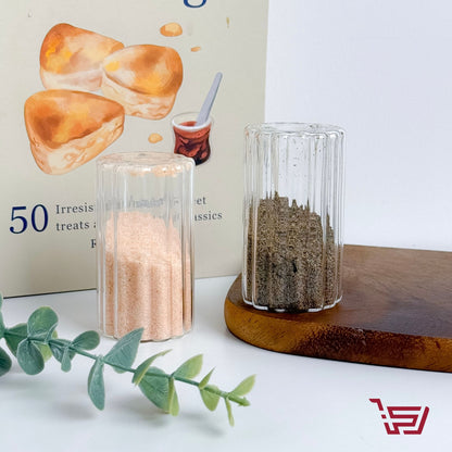 سيت مملحة زجاجية شفافة