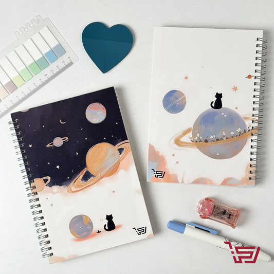 دفتر A5 قطة وفضاء